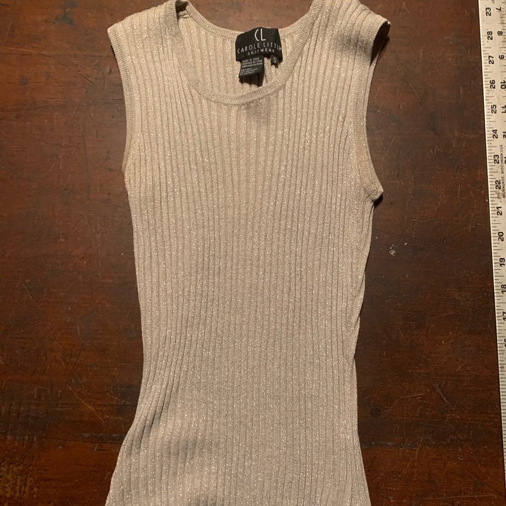 Carole Little gold tank top